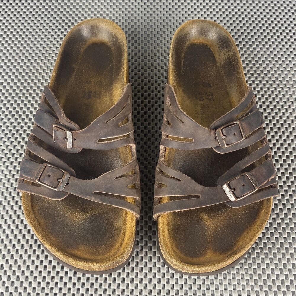 Birkenstock Granada Sandals Adult 37 L6 M4 Brown Slide On Made in Germany